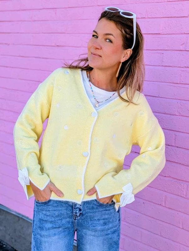 Heart Bow Cardigan