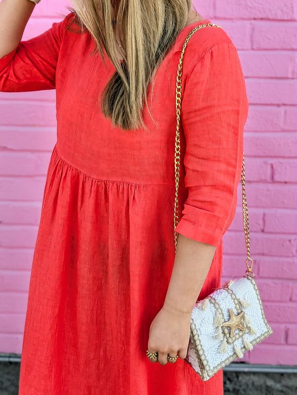 Louise Linen Dress Love Forever