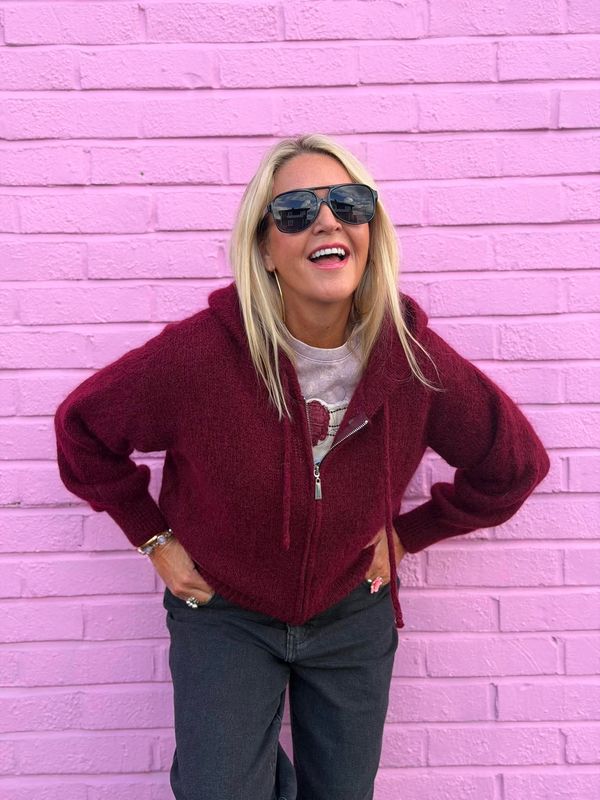 Hooded Zip Cardigan
