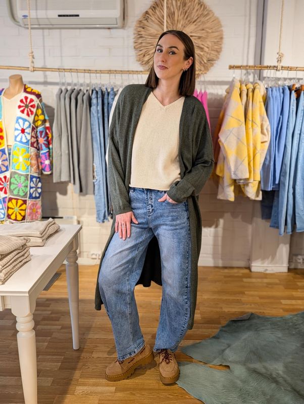 Long Viscose Cardigan