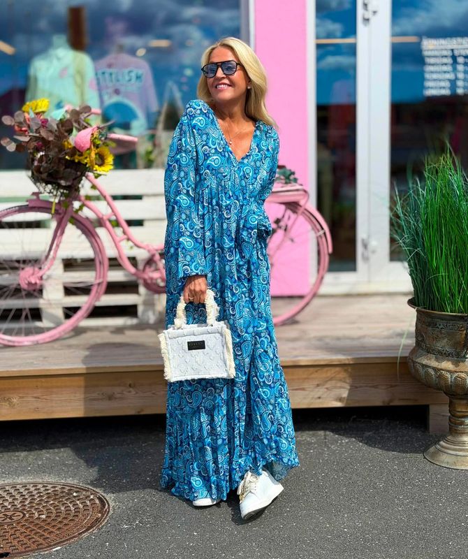 Marine Paisley Dress