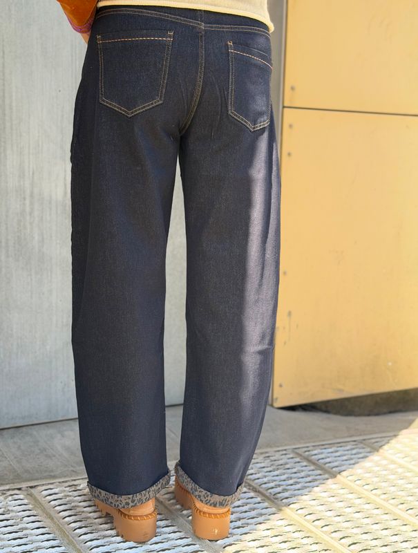 Barrel Stitching Jeans Qnuz