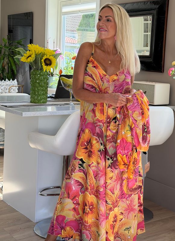 Big Flower Jumpsuit Coconut Milk