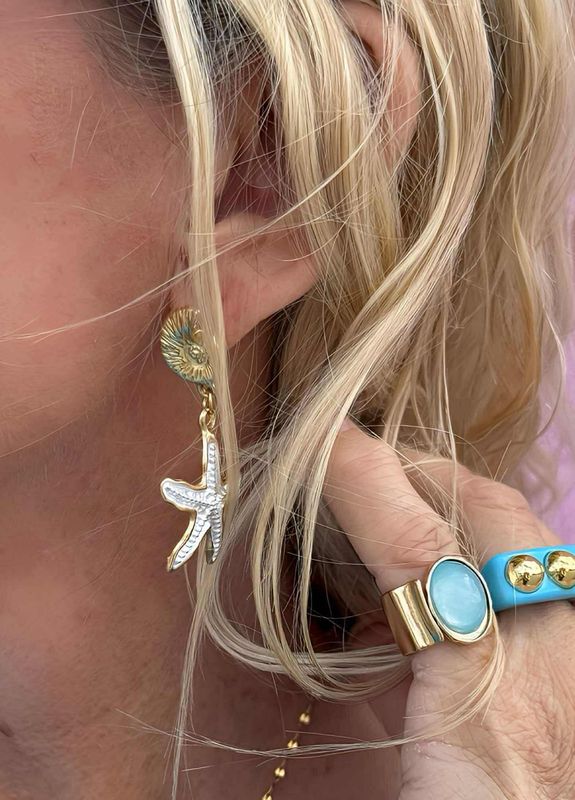 Seastar And Shell Earrings