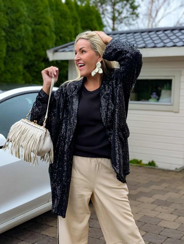 Sequin Oversize Blazer 