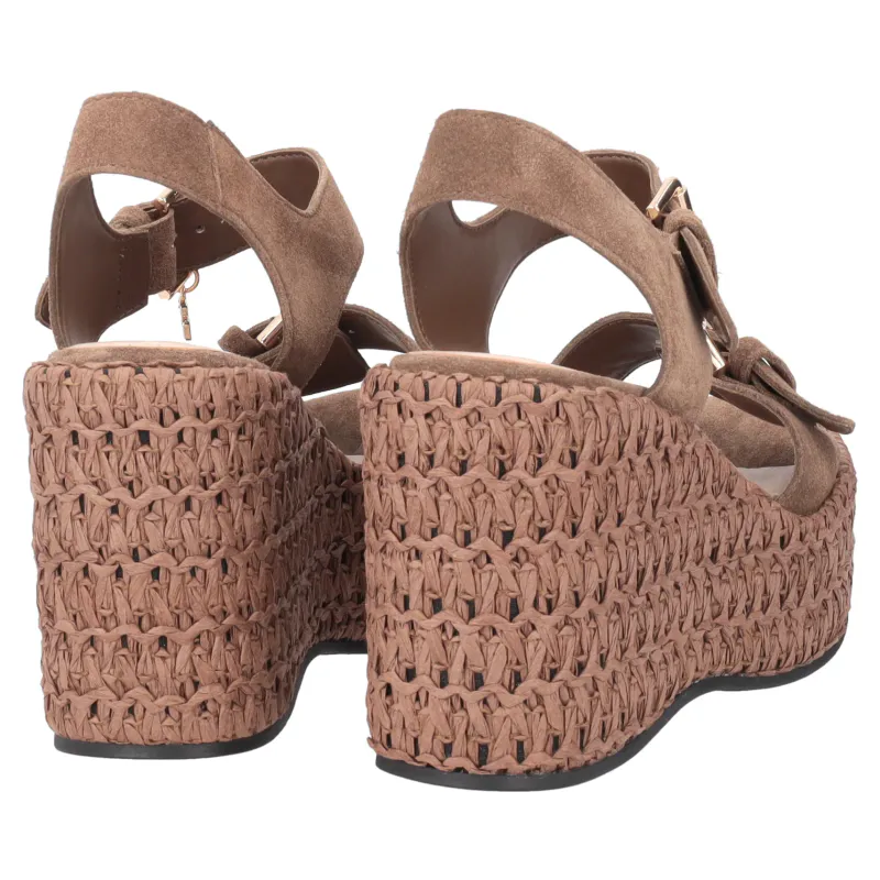 Tulum Wedge Brown Tosca Blu