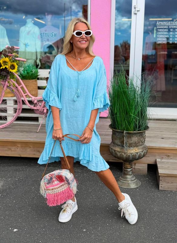 Tassel Linen Dress