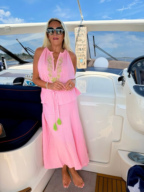 Pink Wrap Skirt Place du Soleil