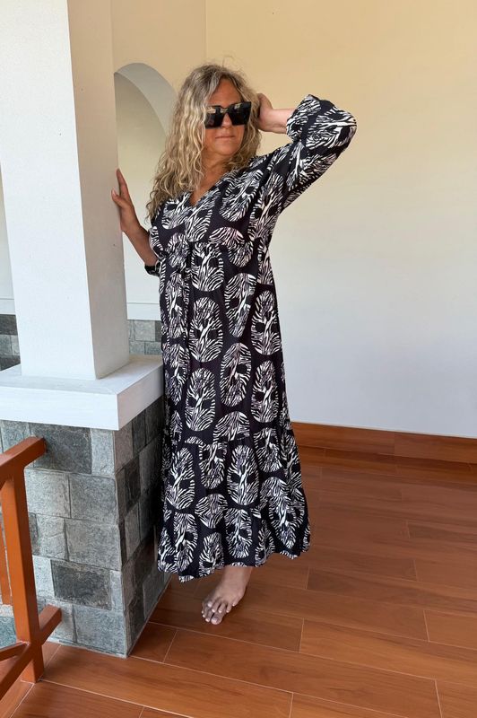 Zebra Skull Maxi Dress
