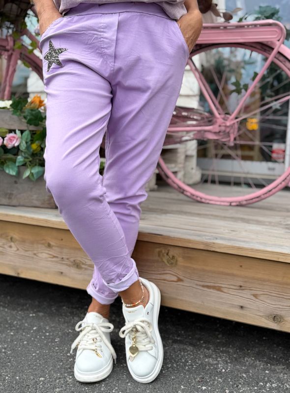 Lilac Star Stretchy Pant
