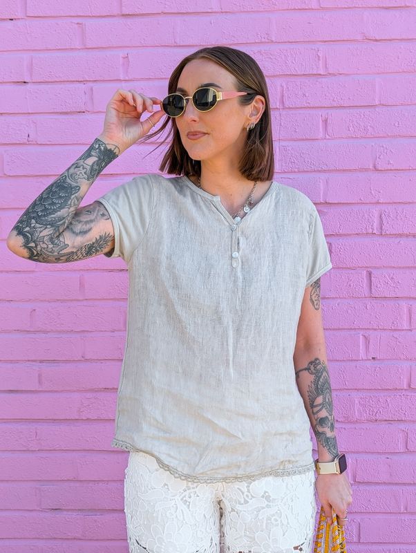 Linen T-Shirt Love Forever