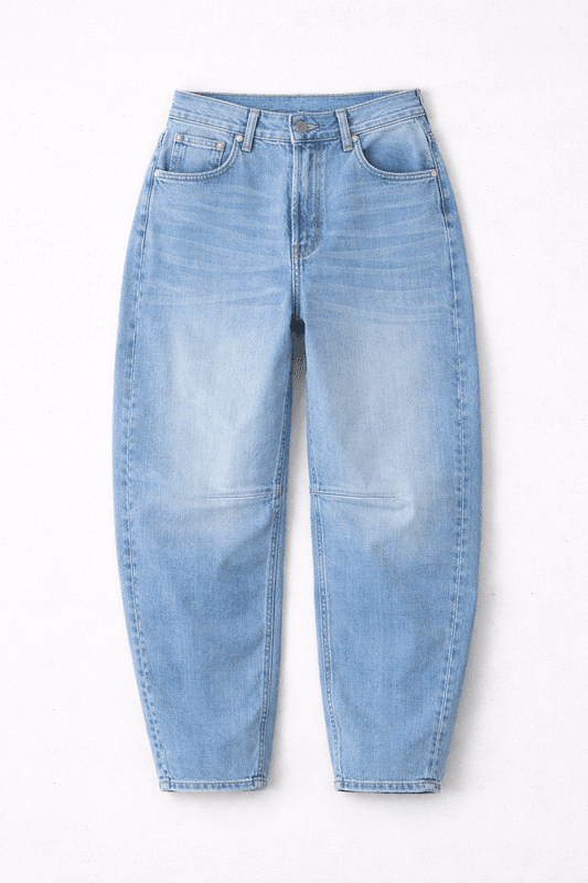 Light Denim Barrel Jeans