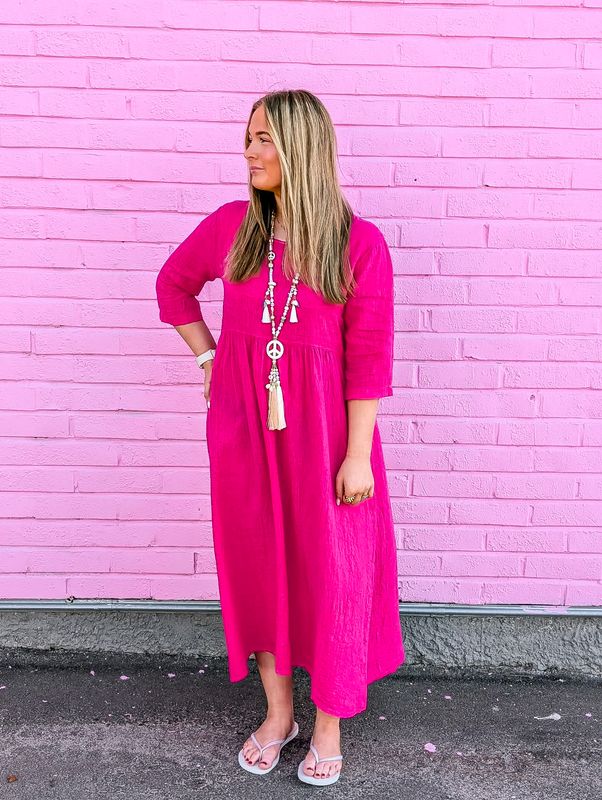 Louise Linen Dress Love Forever