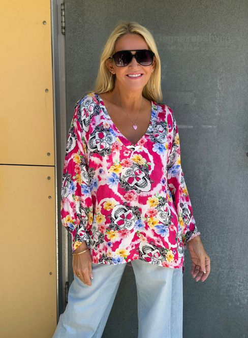 Hovedbilde Skull Flowery Blouse