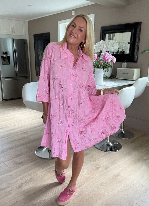 Sequin pink shirt/ dress 