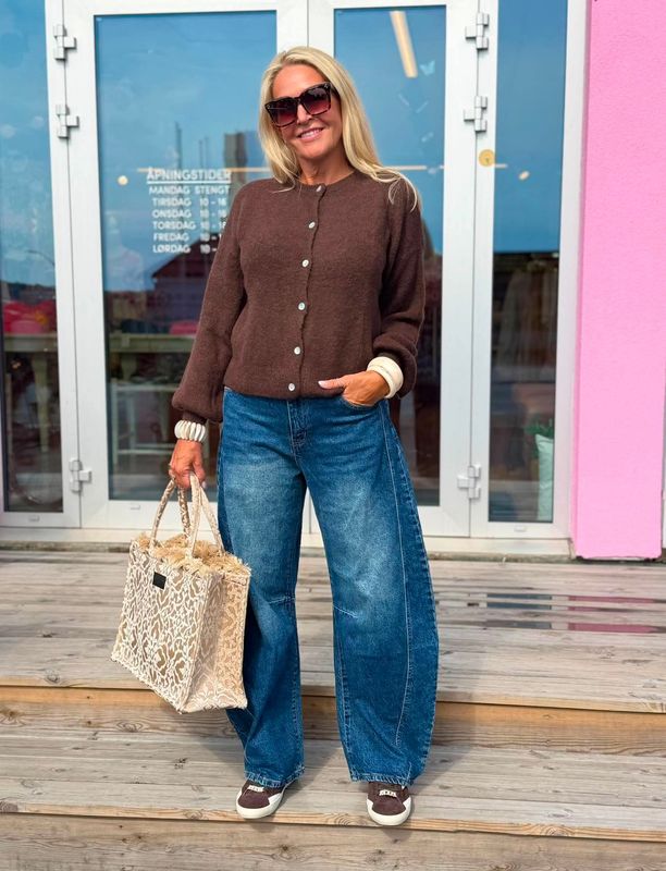 Brown Star Barrel Jeans Love Forever