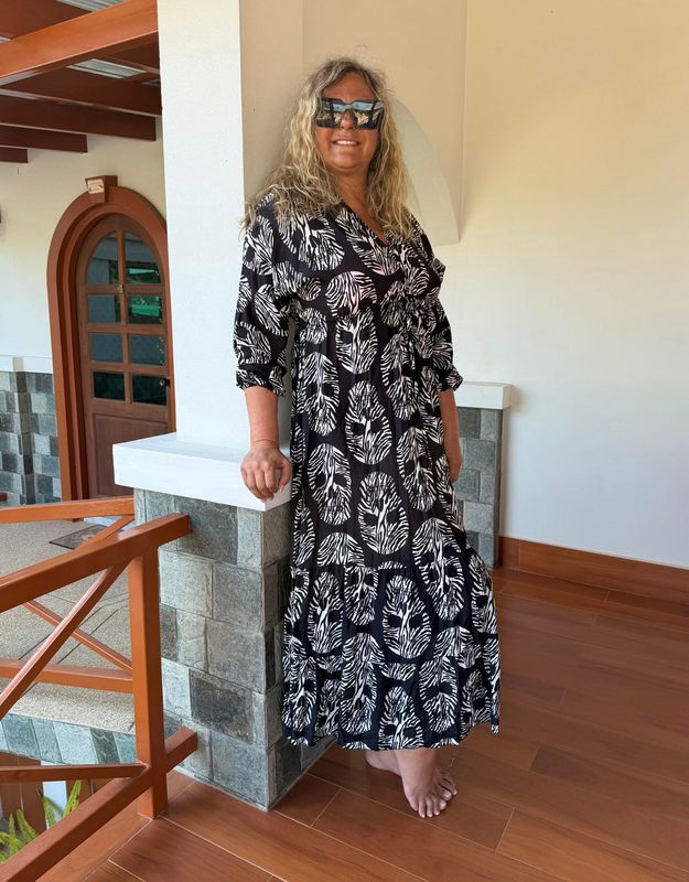 Zebra Skull Maxi Dress