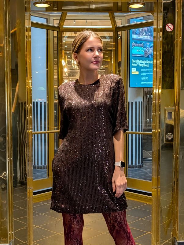 Brown Sequin Dress