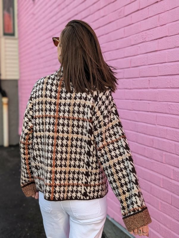 Pepita Pattern Sweater