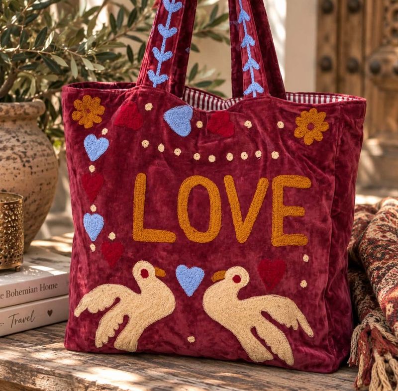 Suzani Velvet Bag Qnuz