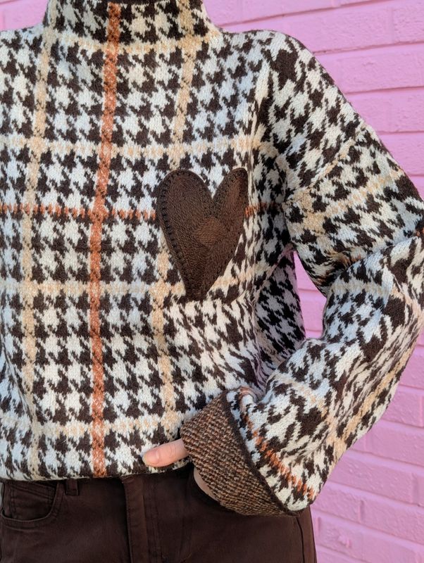 Pepita Pattern Sweater