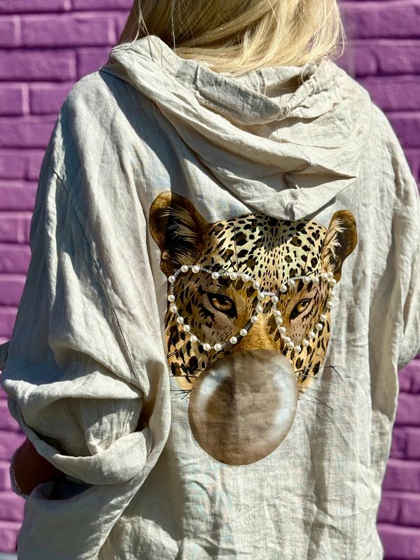 Leopard Linen Shirt
