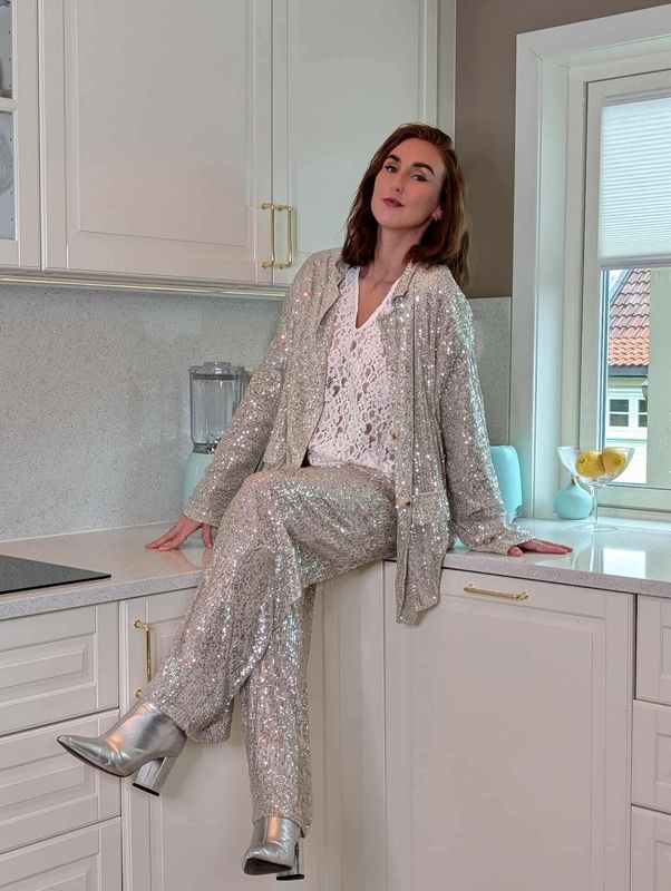 Sequin Oversize Blazer 