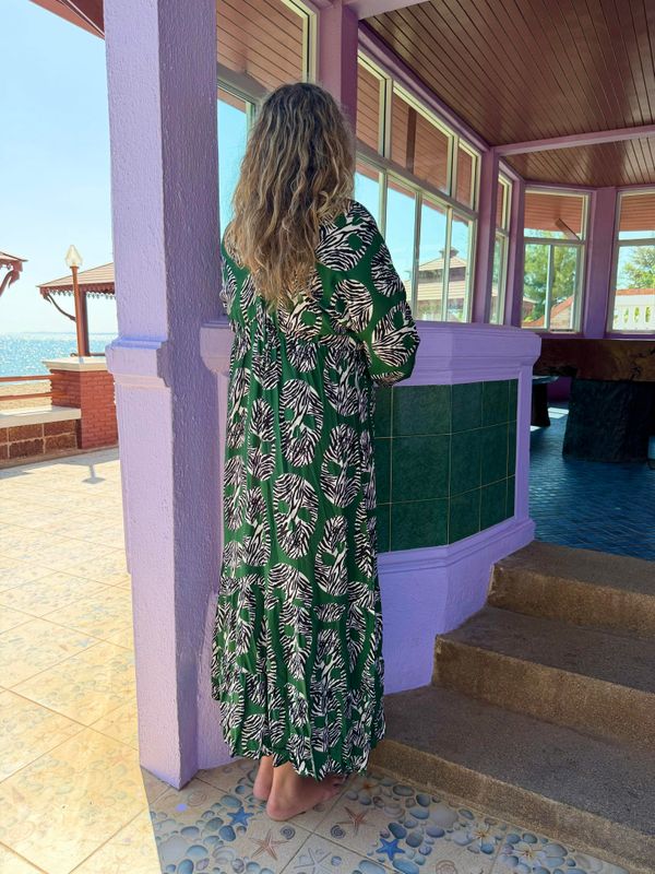 Zebra Skull Maxi Dress