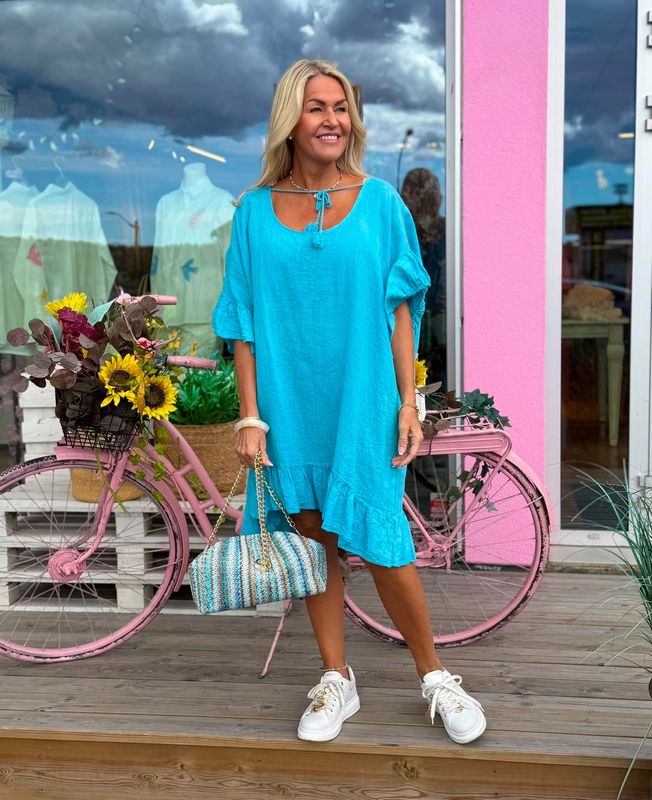 Tassel Linen Dress