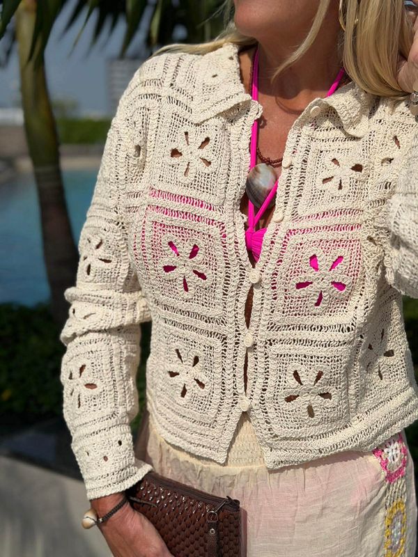 Crochet Shirt Jacket