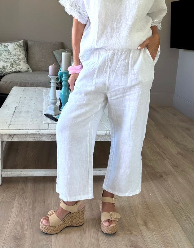 White Culotte Pant