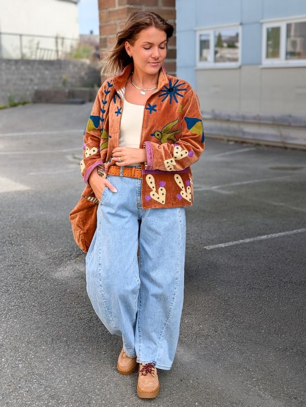 Suzani Velvet Short Kimono Qnuz
