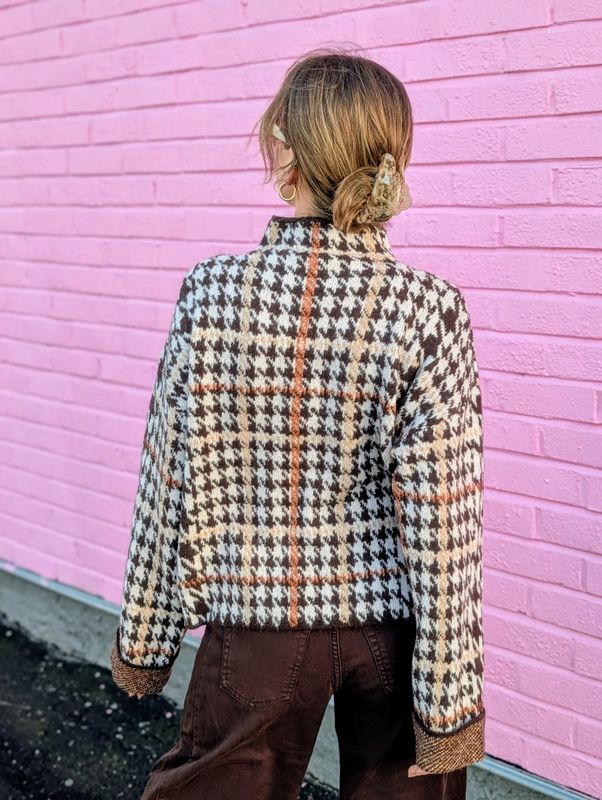 Pepita Pattern Sweater