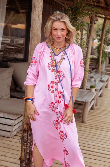 Hovedbilde Pink Embroidery Maxi Dress ...