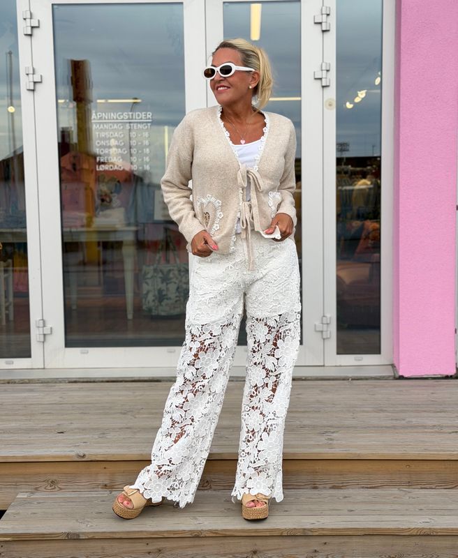 Denim Lace Jeans Qnuz