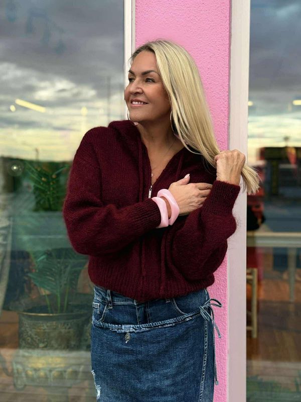Hooded Zip Cardigan