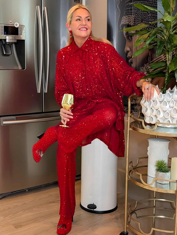 Sequin Oversized Shirt