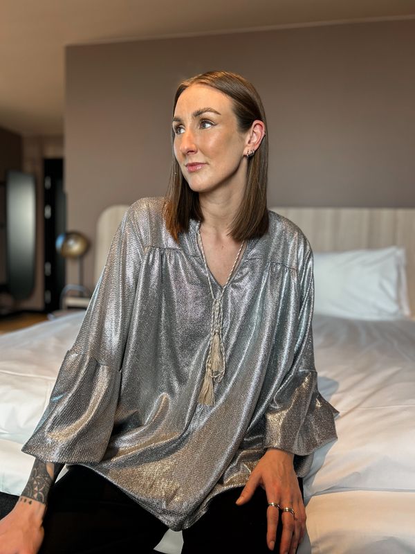 Glitter Trumpet Blouse 