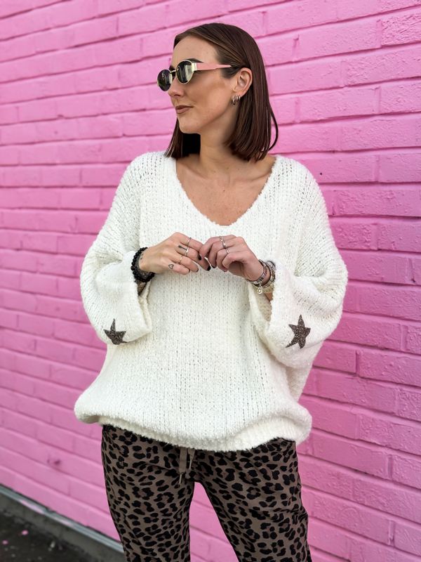 Star Bouclé Sweater