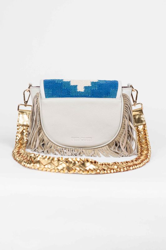 Medellin Greige & Blue Shoulder Bag Piti Cuiti