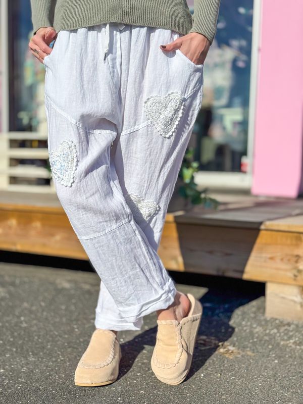 Heart Linen Pant