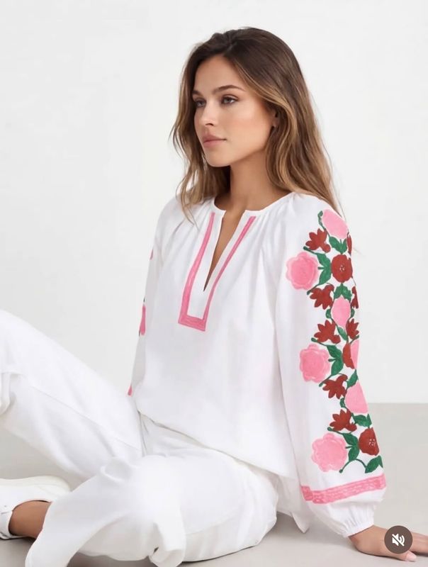 Embroidery Bohem Blouse Qnuz