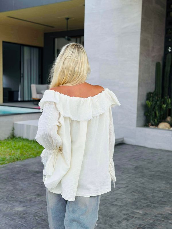 Boho Ivory Blouse